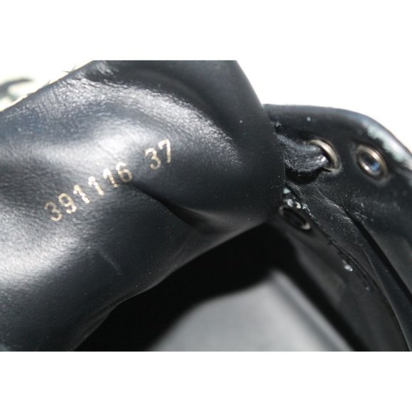 BALENCIAGA Craquelé High-Top Calfskin Leather Sneaker Off White Size FR 37 - Picture 7 of 11